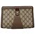 GUCCI GG Supreme Web Sherry Line Clutch Bag PVC Beige Rosso 89 01 032 Auth th5635 - vista 13