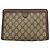 GUCCI GG Supreme Web Sherry Line Clutch Bag PVC Beige Rosso 89 01 032 Auth th5635 - vista 2