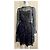 Marchesa Notte Spitzenkleid in Schwarz mit Illusions-Ausschnitt - Ansicht 2