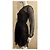 Marchesa Notte Spitzenkleid in Schwarz mit Illusions-Ausschnitt - Ansicht 6