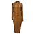 Nanushka Midikleid mit Monogrammprint aus braunem recyceltem Polyester
