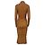 Nanushka Midikleid mit Monogrammprint aus braunem recyceltem Polyester - Ansicht 3