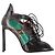 Sandali con lacci in pelle verde con stampa serpente di Roland Mouret Verde oliva