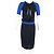 Abito midi color-block con schiena aperta A.L.C. in viscosa nera e blu Nero - vista 6