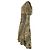 Vestido midi envolvente de algodón marrón con estampado de leopardo Ganni - vista 2