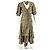 Vestido midi envolvente de algodón marrón con estampado de leopardo Ganni - vista 4