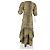 Vestido midi envolvente de algodón marrón con estampado de leopardo Ganni - vista 6