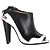 Stivaletti Damier Slingback di Roland Mouret in pelle nera Nero