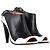 Stivaletti Damier Slingback di Roland Mouret in pelle nera Nero - vista 5