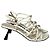 Sandalias de tacón strappy Louisa de Khaite en cuero blanco Crudo