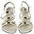 Sandalias de tacón strappy Louisa de Khaite en cuero blanco Crudo - vista 6