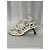 Sandalias de tacón strappy Louisa de Khaite en cuero blanco Crudo - vista 9