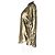 Camicia button-down Equipment in seta dorata metallica D'oro Metallico - vista 5