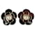 Timeless Chanel Pearl CC Camellia Earrings in Gold Metal Golden  ref.2085508