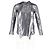 Blusa de seda metálica plateada con cuello de lazo de Equipment - vista 4
