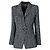 Schwarze schimmernde Tweedjacke mit CC-Perlenknöpfen von Chanel 42 FR