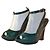 sandali con zeppa Max Mara stampa coccodrillo verde scuro