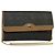 Borsa a spalla in tela a nido d'ape Christian Dior con catena in PVC nero e oro Auth EC097