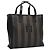 Pequin FENDI Pecan Canvas Tote Bag Braun Schwarz Auth BD578