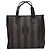 Pequin FENDI Pecan Canvas Tote Bag Braun Schwarz Auth BD578 - Ansicht 2
