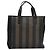 Pequin FENDI Pecan Canvas Tote Bag Braun Schwarz Auth BD578 - Ansicht 3