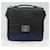 Borsa a spalla PRADA in pelle nera e blu Auth am7706 Nero - vista 26