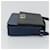 Borsa a spalla PRADA in pelle nera e blu Auth am7706 Nero - vista 5
