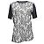 Camiseta de algodón negro con detalles de encaje Jason Wu