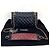 Borsa a spalla Chanel in pelle di vitello trapuntata nera bordeaux con pattina Nero - vista 2