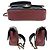 Borsa a spalla Chanel in pelle di vitello trapuntata nera bordeaux con pattina Nero - vista 5