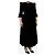 The Vampire's Wife Schwarzes Samt-Midi-Kleid mit Rüschen - Größe UK 14 - Ansicht 3