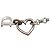 Collana in strass con logo a cuore argentato Christian Dior Argento - vista 4