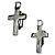 Orecchini croce crocifisso argento con logo Christian Dior - vista 4
