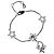Bracciale a catena a stella in strass argento Christian Dior