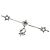 Bracciale a catena a stella in strass argento Christian Dior - vista 5
