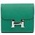 Cartera corta Constance en Epsom verde de Hermès