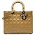 Dior Giallo Grande Borsa in Vernice Cannage Lady Dior