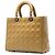 Dior Giallo Grande Borsa in Vernice Cannage Lady Dior - vista 2