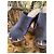 Stella Mc Cartney Mule con platform Stella McCartney blu nubuck - vista 4