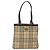 Bolsa Tote Burberry Nova Check em couro PVC bege e marrom Auth BA401 - vista 13
