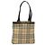 Bolsa Tote Burberry Nova Check em couro PVC bege e marrom Auth BA401 - vista 2
