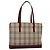 Burberry Nova Check Tote Bag aus Canvas Beige Gold Auth KD099 Golden
