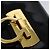 Borsa a Spalla Gancini Salvatore Ferragamo Smalto Nero Oro Auth KD105 D'oro - vista 14