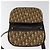 Borsa a spalla in tela Trotter Christian Dior marrone oro Auth BD172 D'oro - vista 16