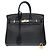 Hermès Sac HERMES Birkin 25 en Cuir Noir - 102568 - vue 3