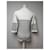 Vintage Courreges Paris gestreifter Pullover Weiß/Marine EU36/S - Ansicht 3