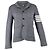Thom Browne 4-Bar Strickblazer aus grauer Wolle