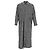 Off White Off-White Herringbone Midi Coat in Grey Wool