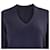 Iris & Ink V-Ausschnitt Rippstrickpullover aus marineblauem Kaschmir - Ansicht 4