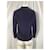 Iris & Ink V-Ausschnitt Rippstrickpullover aus marineblauem Kaschmir - Ansicht 9